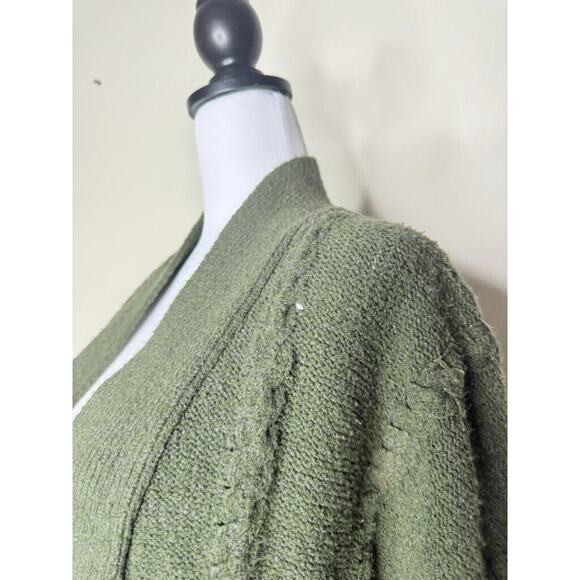 Cabi Green Cardigan Size Small/Medium Knit Shortsleeve Duster Cable Knit Boho - Picture 5 of 8